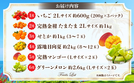 《2027年発送先行予約》【数量・期間限定】旬のフルーツ6ヶ月定期便vol.1 くだもの 果物 定期便 フルーツ 期間限定 宮崎 マンゴー