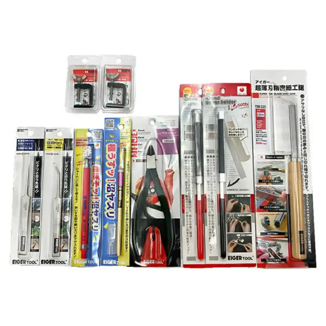 沼ホビー用工具 Aセット アイガーツール 燕三条製 ホビー工具 模型工具 プラモデル 鋸 やすり クランプ ニッパー ピンセット サンドペーパーホルダー EIGERTOOL【092S005】