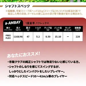 ゴルフクラブドライバー用シャフト Fire Express Spirits a-AMBAY R14164