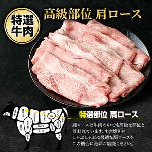 鹿児島県産 黒毛和牛 肩ロース スライス (計600g・300g×2P) 【ナンチク】nanchiku-7259