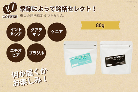 AI086自家焙煎 スペシャルティ珈琲豆 80g × 1袋 [長崎県 島原市]