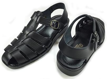 日本製 牛革グルカサンダル バックベルトタイプ 黒 メンズ用【サイズL】サンダル サンダル サンダル サンダル サンダル