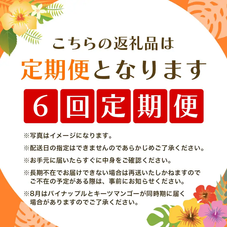 フルーツ 定期便 全 6回 名護パイン園 マンゴー バナナ パッションフルーツ ドラゴンフルーツ パイナップル 178-8
