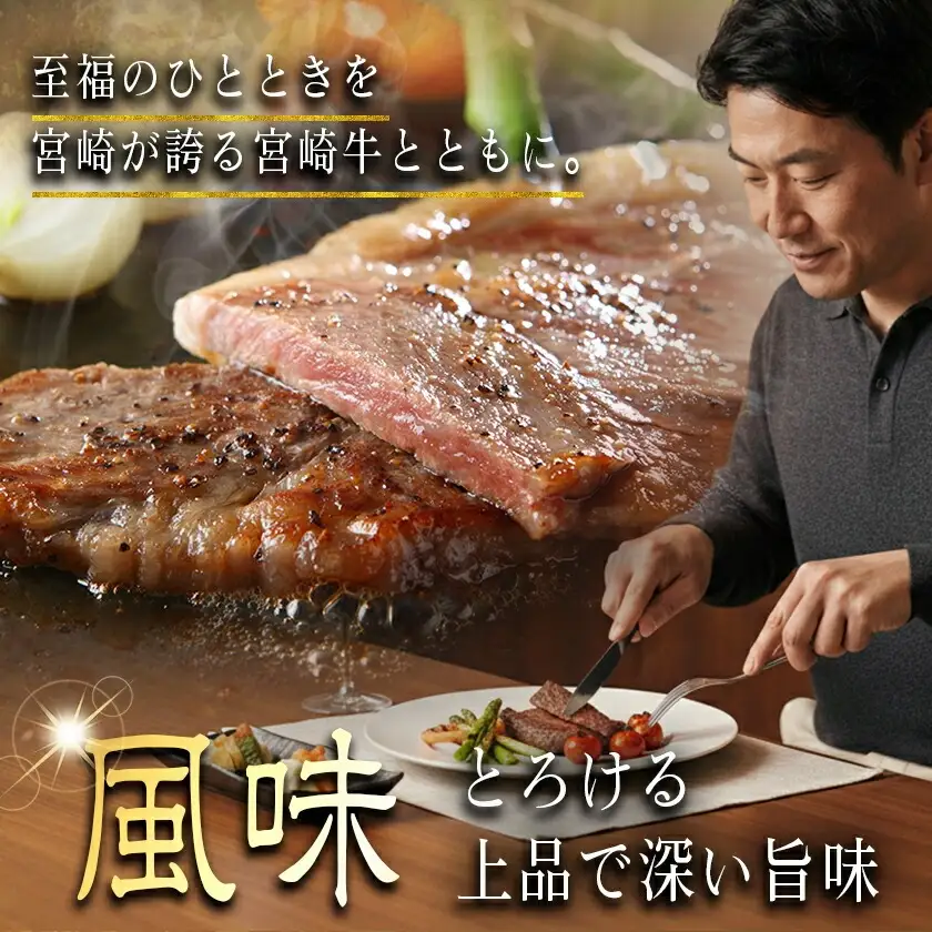宮崎牛サーロインステーキ200g×2〔18-2501〕_(都城市) 都城産宮崎牛 サーロインステーキ 200g×2枚 塩コショー・ステーキソース付き