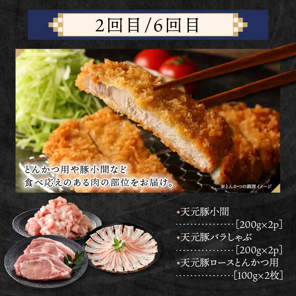 【8ヶ月定期便】 豚肉 天元豚 食べ比べ 全8回 豚肉