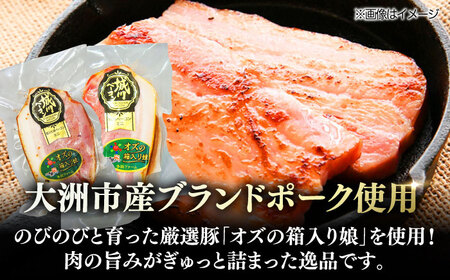 ベーコン【全6回定期便】ブロックセット（プレーン×3個 七味入り×3個） ベーコン[AGAZ068]