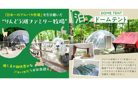 【泊まれる牧場】那須高原りんどう湖ファミリー牧場 日本初・アルパカと泊まれる グランピング 50,000円分利用券｜宿泊 旅行 レジャー アウトドア BBQ 国内 那須 栃木県 那須町〔P-227〕
