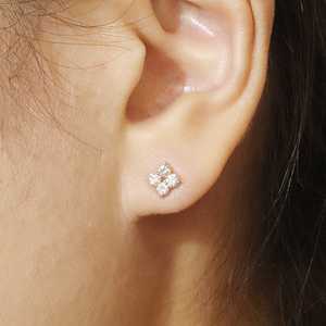 プラチナ 0.50ctフラワーダイヤモンドピアス  山梨 プラチナ900 ピアス ダイヤモンド PT900 プラチナ ダイヤ0.25ct×2 カラット 天然ダイヤモンド ジュエリー アクセサリー 山梨県 甲斐市 BQ-146