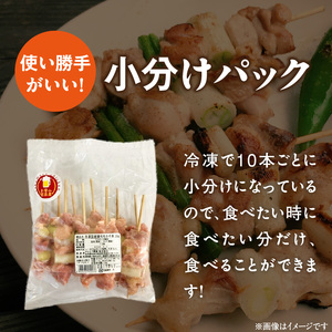 冷凍国産鶏 モモネギマ串　30本（30g×10本×3袋入）[129T02] 焼き鳥 おつまみ バーベキュー 小分け