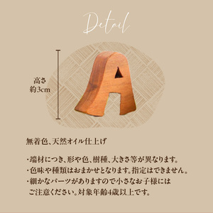 木製アルファベット　9文字セット 003-23-A2