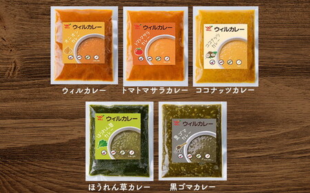 【定期便】5カ月間毎月届く！月替りウィルカレー20個入セット 冷凍 ※沖縄・離島への配送不可