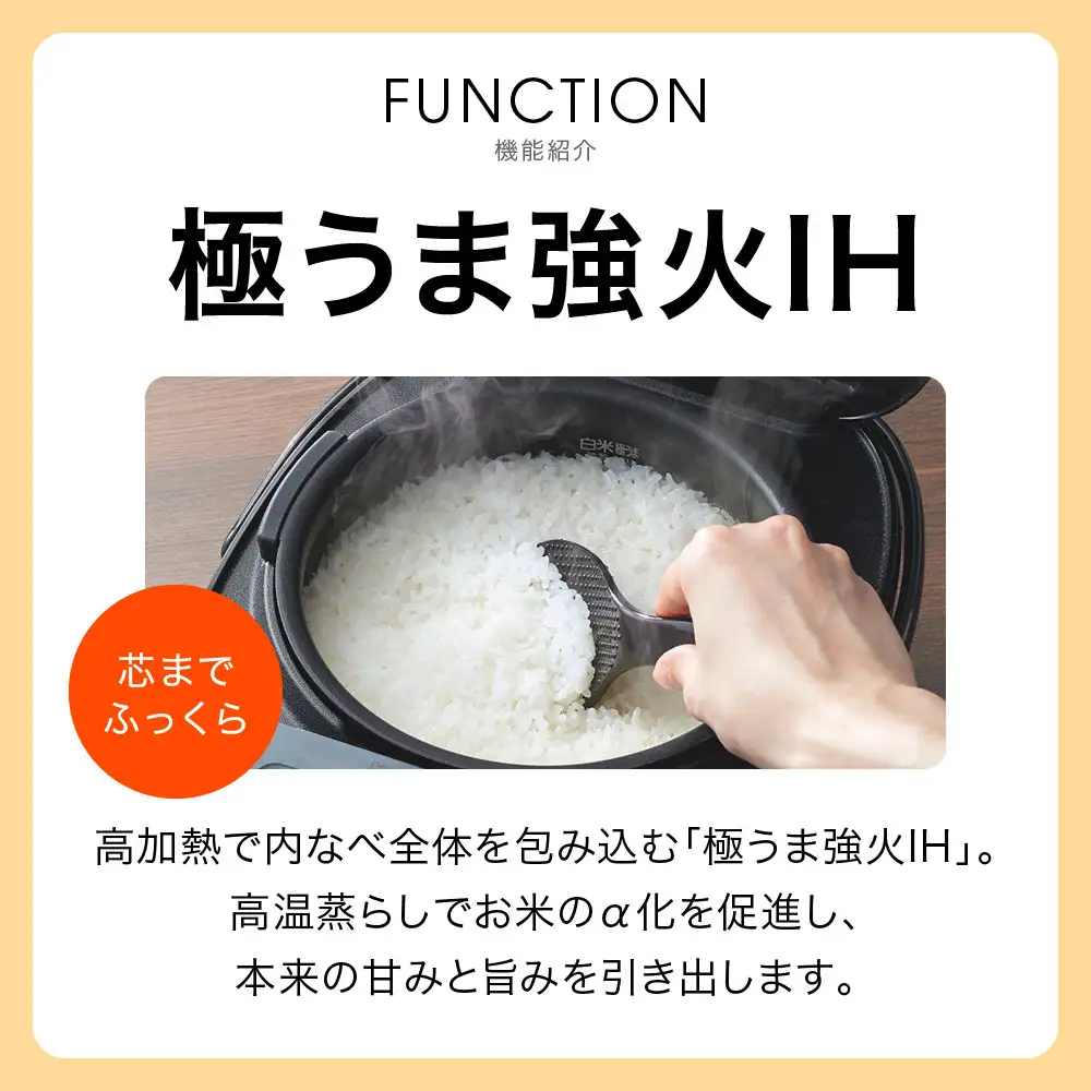 2025年度新製品 タイガー魔法瓶(TIGER) 炊飯器 5.5合 IH式 炊きたて 遠赤黒厚釜  お手入れ簡単 ピュアホワイト  JPW-M100WY 炊飯器