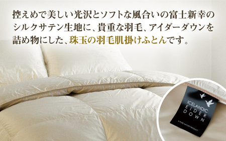 【高島屋選定品】〈富士新幸九州〉シングル アイダー肌掛けふとん　シルク100％×アイスランドアイダー ダウン95％《壱岐市》 寝具 ダウンケット 布団 クール寝具 オールシーズン対応 羽毛布団 肌掛け布団 国産 日本製 [JFJ059]