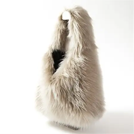 OKADA TEXTILE おさんぽエコファーバッグ グレージュ_装飾品・工芸品 トートバッグ・ショルダーバッグ 鞄・バッグ かばん カバン_【1512380】