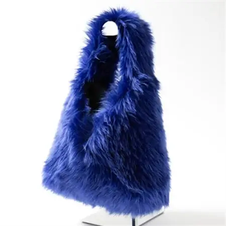 OKADA TEXTILE おさんぽエコファーバッグ ロイヤルブルー_装飾品・工芸品 トートバッグ・ショルダーバッグ 鞄・バッグ かばん カバン_【1512383】