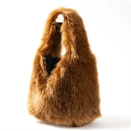 OKADA TEXTILE おさんぽエコファーバッグ　ブラウン_装飾品・工芸品 トートバッグ・ショルダーバッグ 鞄・バッグ かばん カバン_【1512387】