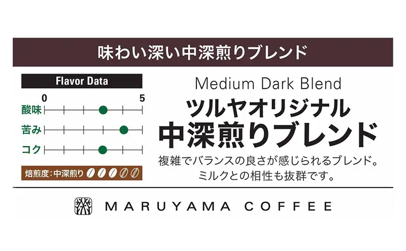 父の日 丸山珈琲 コーヒー 粉 詰合せ4袋A  オリジナルブレンドコーヒー ツルヤ 粉100g×各1袋 小諸市 お取り寄せ