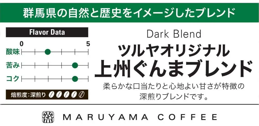 父の日 丸山珈琲 コーヒー 粉 上州ぐんまブレンド10袋 オリジナルブレンドコーヒー ツルヤ 粉100g×10袋 小諸市 お取り寄せ