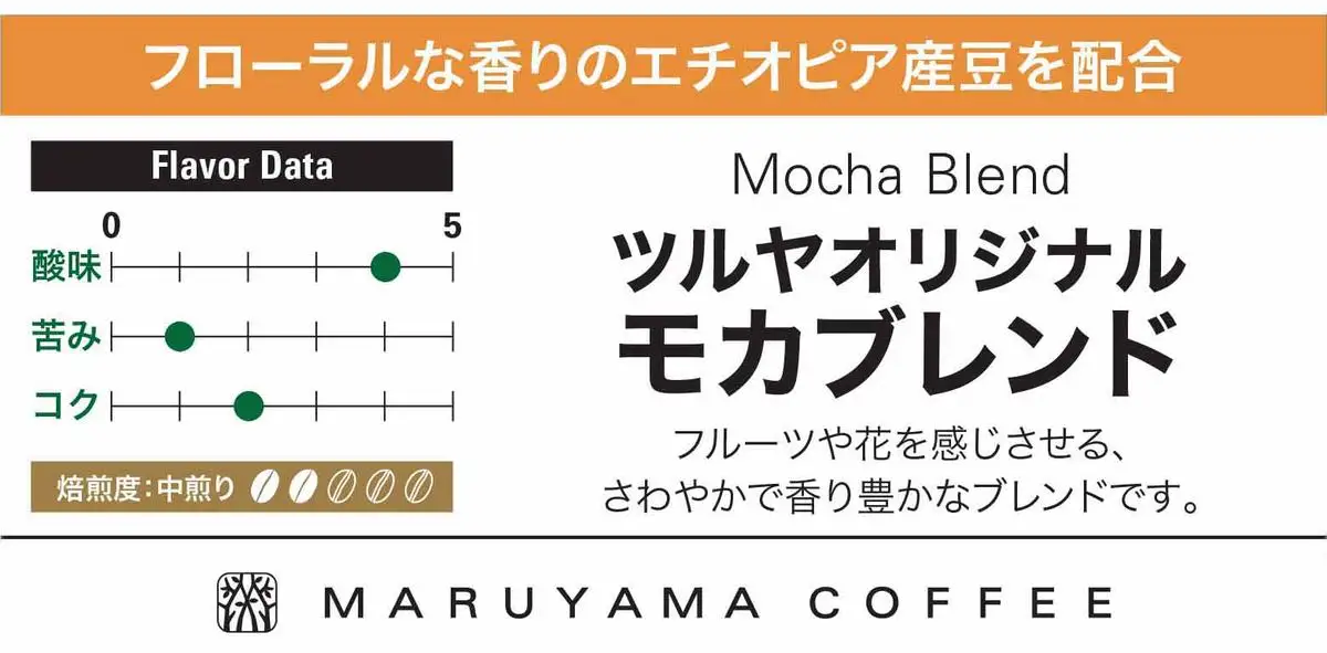 父の日 丸山珈琲 コーヒー 豆 モカブレンド10袋 オリジナルブレンドコーヒー ツルヤ 豆100g×10袋 小諸市 お取り寄せ