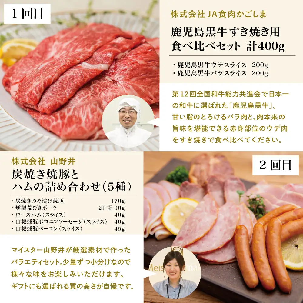 【お試し版】オールスター厳選お肉定期便（全5回） 牛肉 豚肉 すき焼き しゃぶしゃぶ 赤身 焼肉 冷凍 定期便 鹿児島 南さつま市