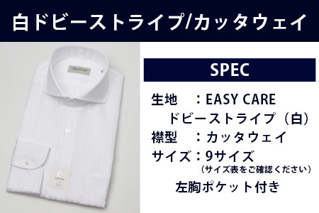 EASY CARE カッタウェイ 2枚セット HITOYOSHIシャツ 【サイズ：41(L)-84】 日本製 ホワイト ブルー ドレスシャツ HITOYOSHI サイズ 選べる 紳士用 110-0710-41-84