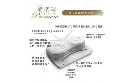 枕 西川 nishikawa 医師がすすめる健康枕 もっと横楽寝 プレミアム 高め P319W まくら