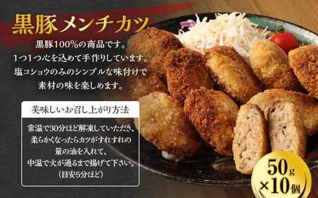 ＜まさとの黒豚ハンバーグ・メンチカツセット 2種計16個＞翌々月末迄に順次出荷【c649_ks_x3】
