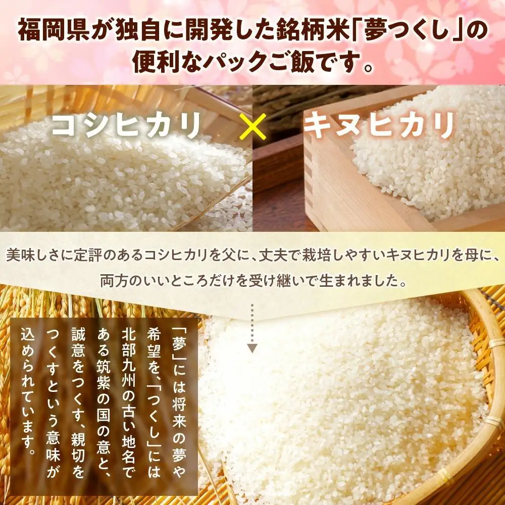 福岡県産「夢つくし」無菌パックご飯（24パック） ZX01