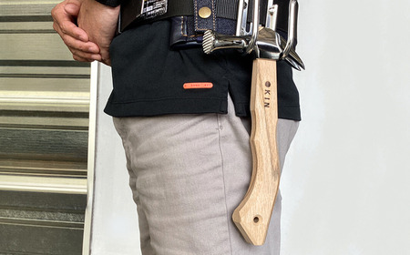 仮枠ハンマー ミラー 止付 小 角蛇曲ショート 250mm ハンマー シルバー 金槌 とんかち 工具 握りやすい [マルキン印] 【038S015】