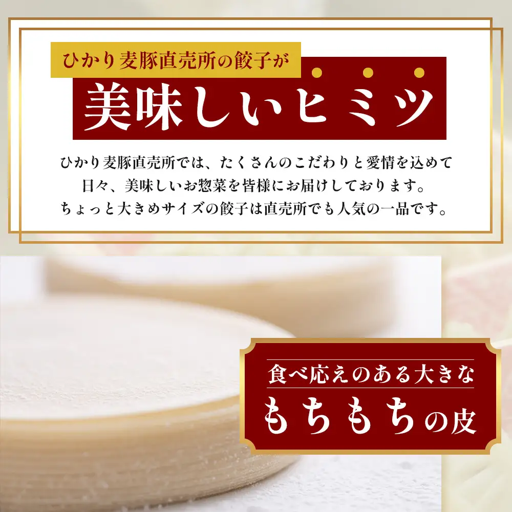 鹿児島県産 ひかり麦豚 ＼＼ちょっと大きな  餃子 42個セット／／ HM-707 | ぎょうざ ギョウザ 食べ応え抜群 焼き餃子 水餃子 おかず お弁当 冷凍 産地直送 鹿児島県 南大隅町 ひかり麦豚直売所