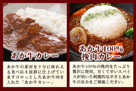 熊本和牛 あか牛お土産セット≪あか牛カレー180g あか牛100％挽肉カレー220g あか牛しぐれ煮100g あか牛肉みそ140g≫046-0648 