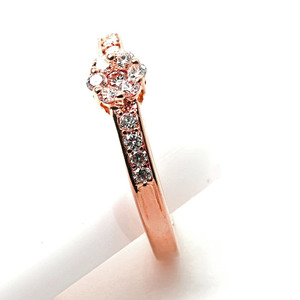 K18PG セブンフラワーダイヤモンドリング 0.20CT R3973DI-R 188-059