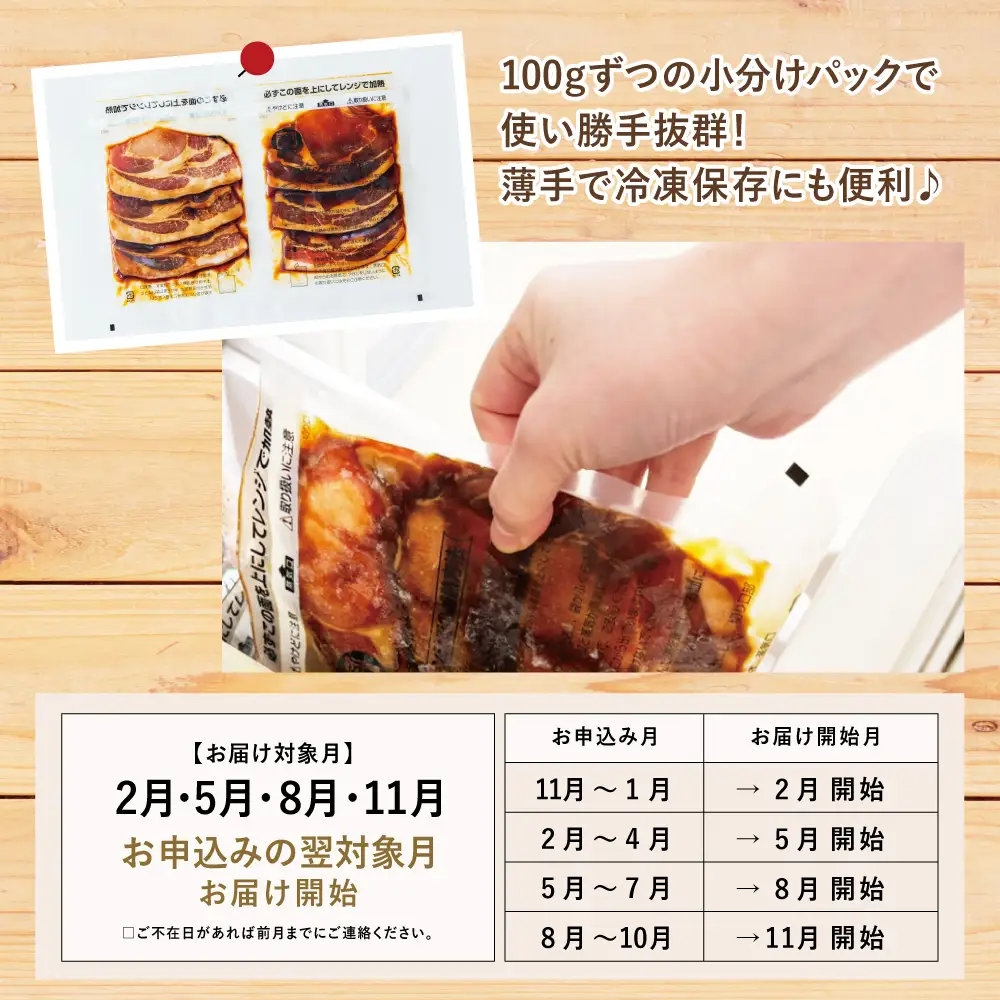 【定期便 全4回】鹿児島県産 味付け豚ロース食べ比べ おかず定期便 レモンペッパー 蒲焼き風 生姜焼き 電子レンジ対応 お手軽 簡単 惣菜 お弁当 定期配送 冷凍 豚肉 コワダヤ 南さつま