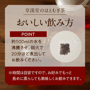 草漢堂の鳩麦茶[103S01]　 鳩麦茶 ハトムギ茶 ハトムギ はと麦 ハト麦 健康茶 漢方茶 薬膳茶 ハブ茶 ブレンドティー ハーブティー お茶 