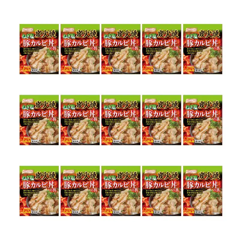 No.2939 炭火焼 ねぎ塩豚カルビ丼の具　100g x 15パック
