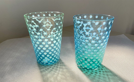 コップ 「Marinesnow」 グラス フリーグラス コップ 吹きガラス ガラス工芸　[硝子作家 三留 舞]  ガラス 硝子 工芸品 手づくり 日用品 キッチン用品 軽い 神奈川県 寒川町  Gry × Lib