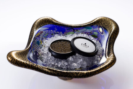金・プラチナ象嵌「光琳」1983J.CAVIAR　BOWL 皇煌（こうおう）【カラー：ブルー】_0092-002-1