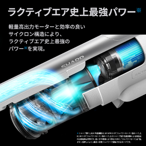 J160(ホワイト系)　SHARP コードレススティック掃除機 EC-SR11-W（ホワイト系）【シャープ 電化製品 家電 生活家電 コードレス スティック クリーナー 掃除機  パワー 長時間 新生活 正規品 大阪府 八尾市 返礼品】