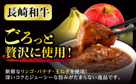 【12回定期便】【肉のプロが贈る 究極のカレー】長崎和牛 A5 カレー 約240g×4袋 / カレーライス かれー レトルト 牛 和牛 / 諫早市 / 野中精肉店 [AHCW100]