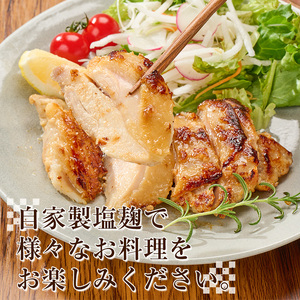 麹の杜 自家製塩麹(計900g・300g×3P) 国産 発酵食品 酵素 塩 こうじ 麹 調味料 冷凍 大分県 佐伯市【AN110】【ぶんご銘醸株式会社】