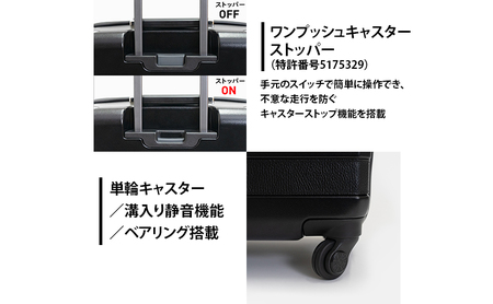Trunk レザーバンドハード スーツケース_No.5800177 ブラック 36L キャリーバッグ 旅行バッグ 旅行 海外旅行 旅行用品 日本製 キャリーケース 旅 キャリー かばん バッグ 国産 北海道 赤平市