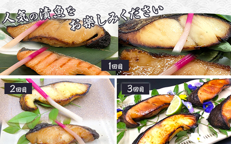 H7-B2A【3ヶ月連続お届け】個包装漬け魚ごちそう詰め合わせセット