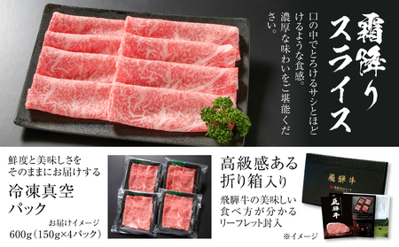 飛騨牛 霜降りスライス 600g 黒毛和牛 和牛 飛騨高山ミート [MZ002]