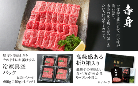飛騨牛 赤身焼肉 600g 黒毛和牛 和牛 飛騨高山ミート [MZ006]