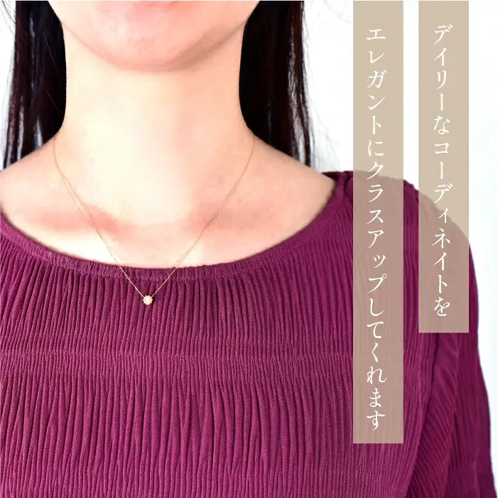 K10　イエローゴールド　ダイヤ0.10ｃｔ　ネックレス　 管理番号208177 218-151