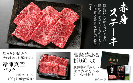飛騨牛 赤身ステーキ 600g 黒毛和牛 和牛 飛騨高山ミート [MZ018]