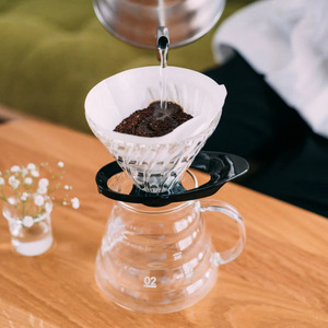 HARIO V60 耐熱ガラス透過ドリッパー 02［VDGR-02-B］ ｜ HARIO ハリオ_FI24