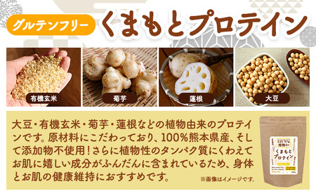 プロテイン 植物由来 の くまもと プロテイン 1袋 500g中村製粉 《30営業日以内に出荷予定(土日祝除く)》熊本県 大津町 100％熊本県産 添加物不使用 運動 美容 健康 ぷろていん 有機玄米 大豆 菊芋 蓮根
