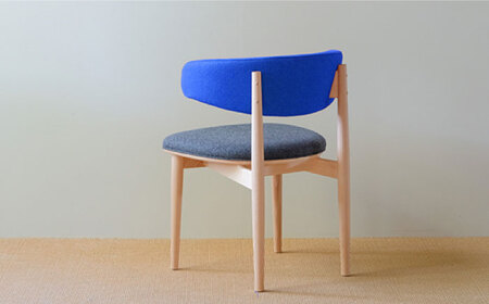 Round Chair ”Uuuh!”〈Blue〉 糸島市 / nomade design 椅子 クラフト [AIF011]