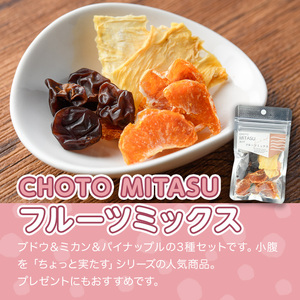 CHOTO MITASU フルーツミックスセット(計150g・15g×10袋)ドライフルーツ 果物 くだもの フルーツ 乾燥 小分け ミックス セット【100701900】【宮田ファミリーぶどう園】